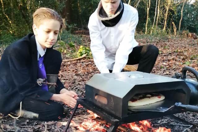 Kai Locke and Dalton Clarke enjoy outdoor activities with Havant Academy.