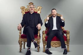 Taskmaster presenters, Alex Horne and Greg Davies, are back for the latest series of the comedy game show.