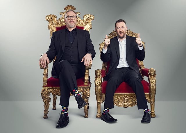 Taskmaster presenters, Alex Horne and Greg Davies, are back for the latest series of the comedy game show.