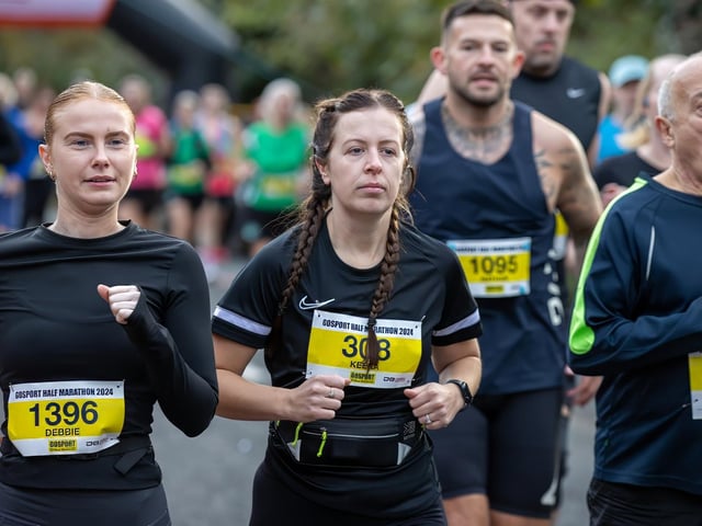 Around 1,200 people descended onto the streets of Gosport on Sunday, November 17 as they undertook the challenge of the Gosport Half Marathon.   Photos by Alex Shute