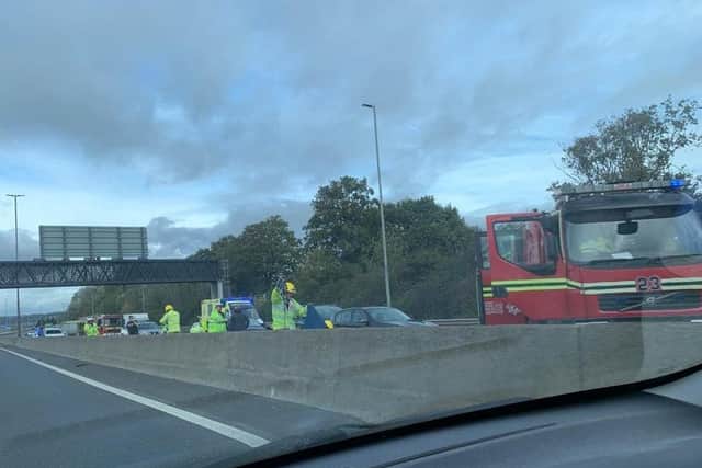 A three-vehicle crash on the M275 southbound on November 6