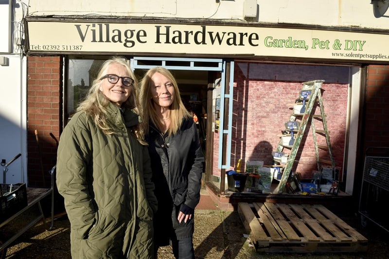 Alverstoke village has a high percentage of female business owners.
Pictured is: (l-r) Jackie Beech and owner Liz Edmunds of Alverstoke Village Hardware.
Picture: Sarah Standing (180124-5260)