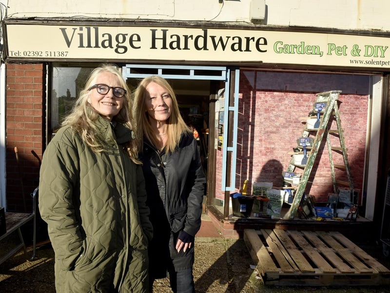 Alverstoke village has a high percentage of female business owners.
Pictured is: (l-r) Jackie Beech and owner Liz Edmunds of Alverstoke Village Hardware.
Picture: Sarah Standing (180124-5260)