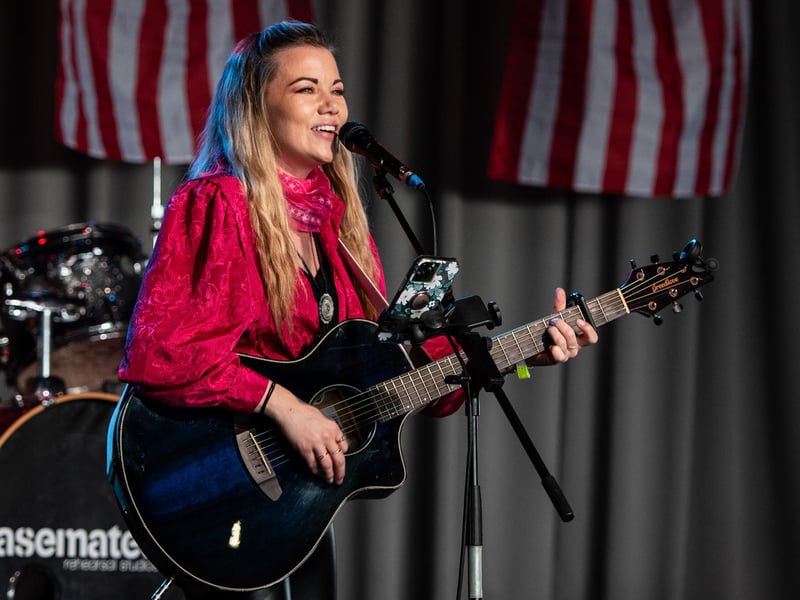 Kirstie Kraus performs on the main stage at Country on The Coast Festival 2024, South Parade Pier, Southsea.