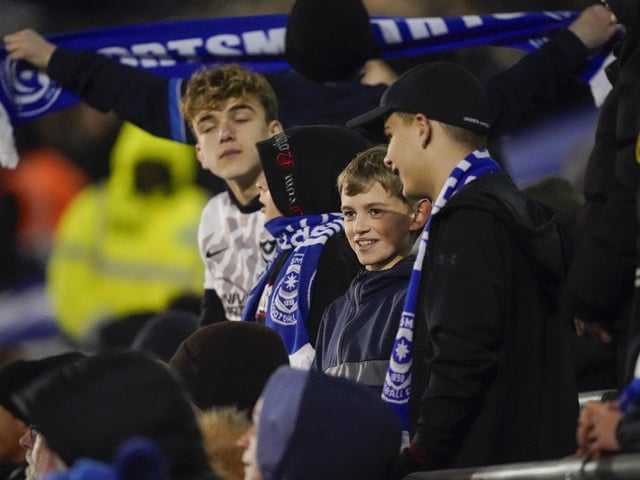 There were plenty of fans happy to be back at Fratton Park on Tuesday night - despite the result!