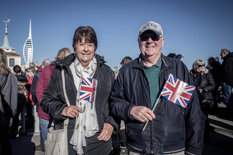 Pictured: Andrew and Marilyn Fulbrook at the Round Tower, Old Portsmouth. Picture: Habibur Rahman