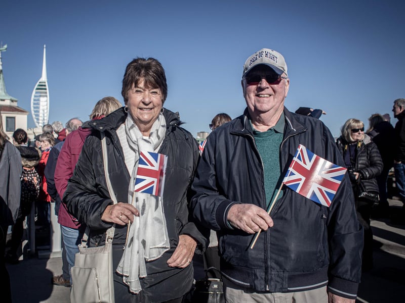 Pictured: Andrew and Marilyn Fulbrook at the Round Tower, Old Portsmouth. Picture: Habibur Rahman