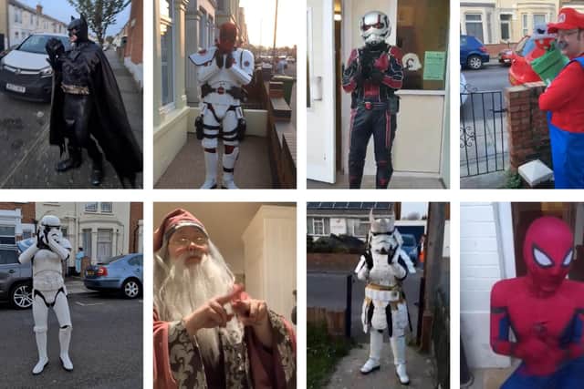 Cosplayers clapping for the NHS. Pictures: Supplied