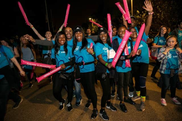 The Alzheimer's Society glow walk. Picture: Alzheimer's Society