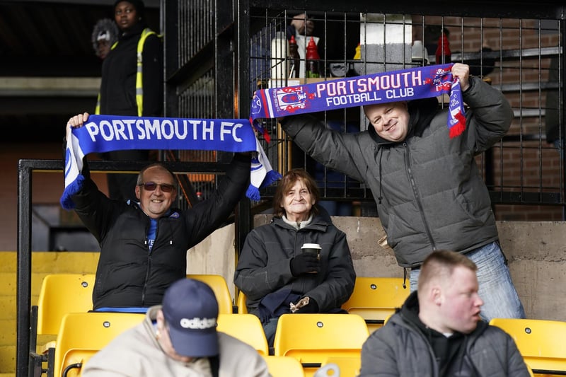 Around 1,800 Pompey fans were in raucous voice in the 1-0 victory at Port Vale.