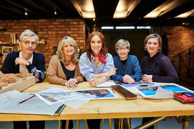 From left: Will Foster, Judy Lording, Angela Scanlon, Lisa Hotson, and Lynsey Elliot. Picture: BBC/Remarkable