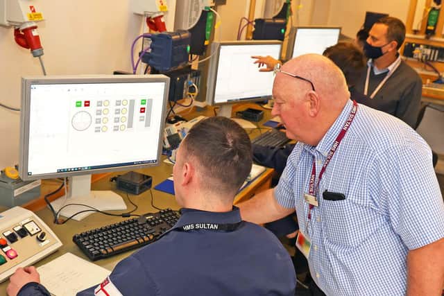 The new IT systems that have been installed at HMS Sultan were unveiled during British Science Week
