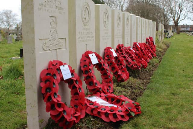 Wreaths layed near the grave stones at Milton Cemetery.

Picture: Dharshini Kumar