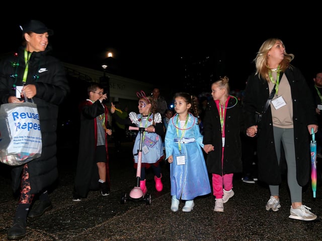 Starlit Walk in aid of Rowans Hospice, Portsmouth Historic Dockyard, HM Naval Base PortsmouthPicture: Chris Moorhouse (jpns 261023-27)