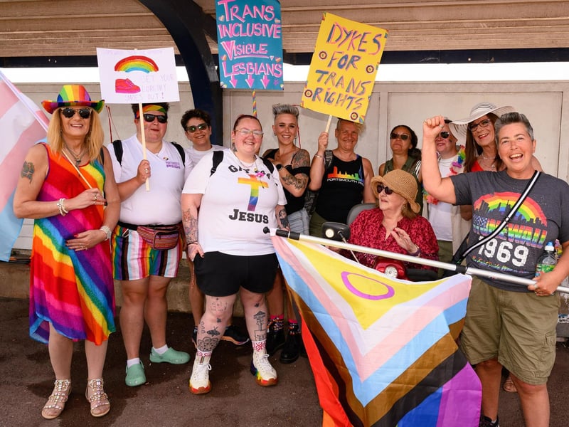 Pictured is: A group attending the Portsmouth Pride event.
Picture: Keith Woodland