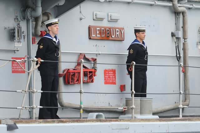 HMS Ledbury returned to Portsmouth Naval Base on Friday, September 11, from three years in the Gulf on operation Kipion.
Picture: Sarah Standing (110920-7097)