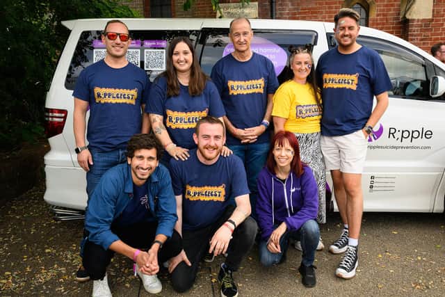 R;pple charity founder Alice Hendy, second from left back row, with her team at this year's R;pplefest event. Picture: Keith Woodland