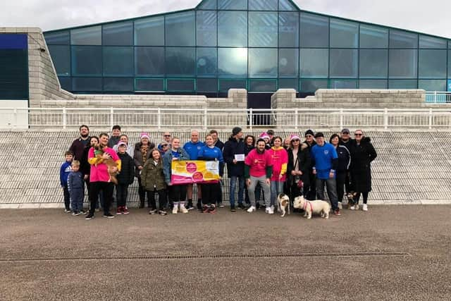 Family and friends of Mick Hansford from Portsmouth who died from a brain tumour in 2021 walked a sponsored 10km walk on New Year's Day - on what would have been his 60th birthday 