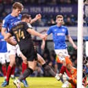 Connor Washington controversially gave Charlton the lead against Pompey tonight.. Picture: Adam Davy/PA Wire.
