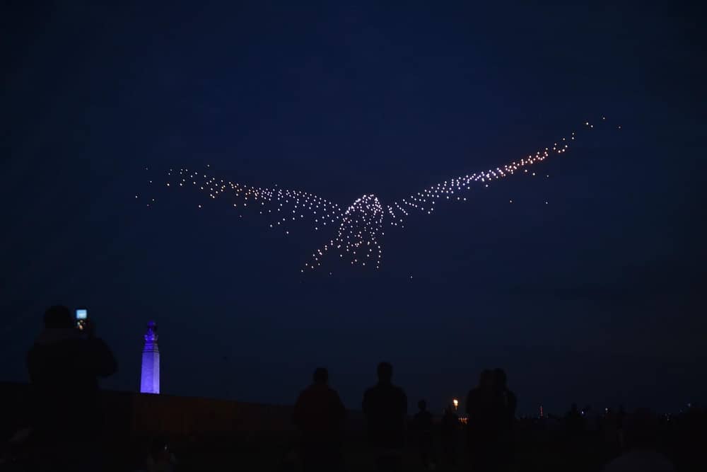 Residents were amazed by the fantastic drone display