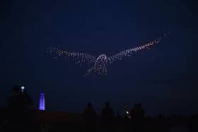 Residents were amazed by the fantastic drone display