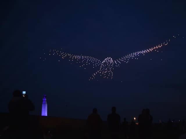Residents were amazed by the fantastic drone display