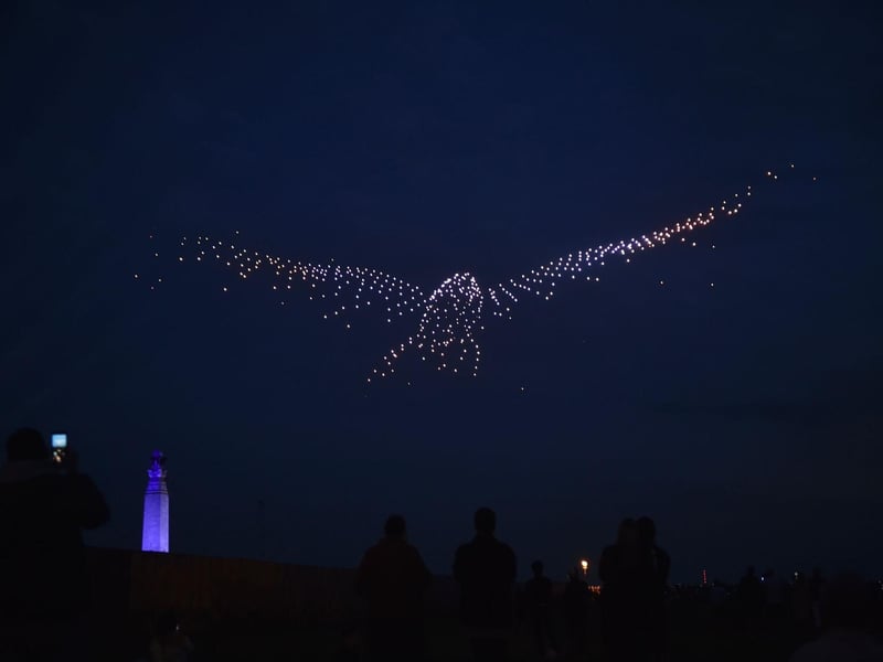 Residents were amazed by the fantastic drone display