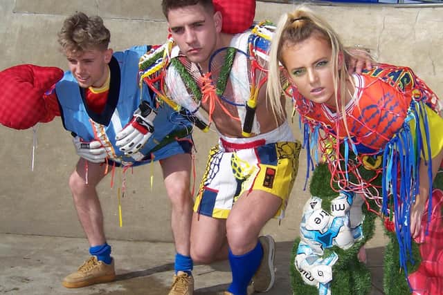 Scarlett's design theme was to up-cyle vintage sportswear.