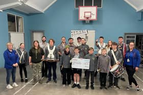 Fareham Scout Band received £300 from Whiteley’s Tesco Superstore for new bugles to be played at D-Day commemorations