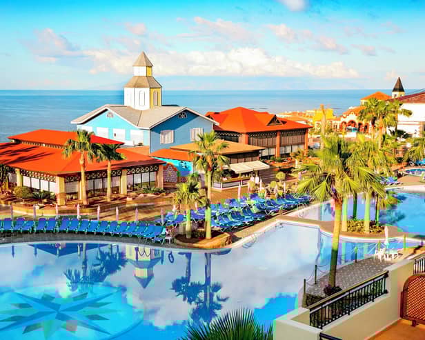 A view of the pools area at the Bahia Principe Sunlight Tenerife