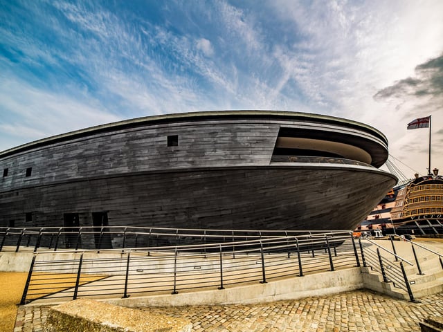 Housed in the Historic Dockyard, the Mary Rose Museum showcases the remains of the famous Tudor warship which sank during the battle of the Solent in 1545 and was raised in 1982.