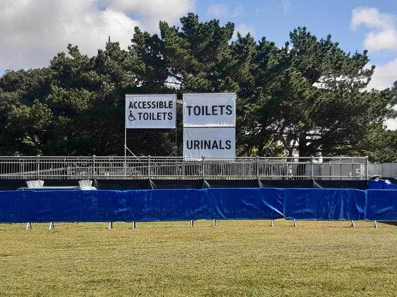 The site has a large number of toilet facilities including accessible ones