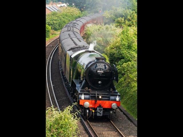 The Flying Scotsman passing through Cosham