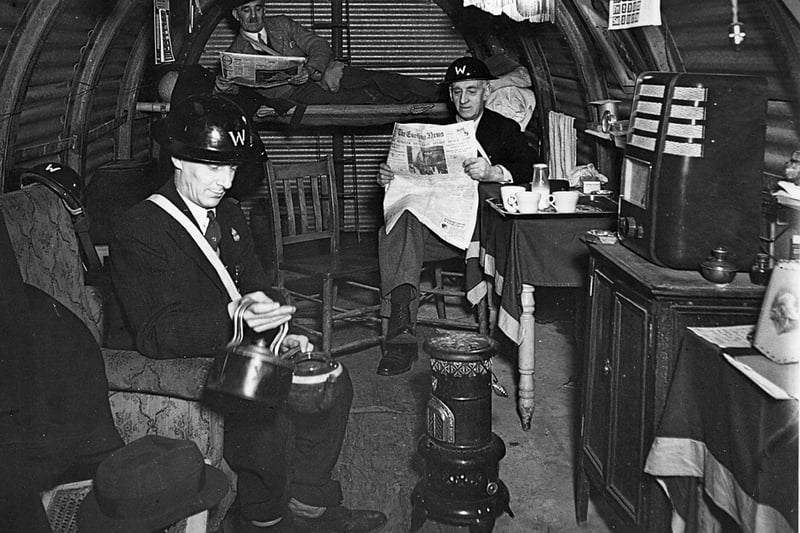 Underground wardens post in Portsmouth, 1940