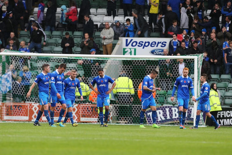 Andy Awford's controversial decision to hand son Nick a full debut in the centre of midfield in the televised clash at Plymouth backfired spectacularly. The Blues were 3-0 down after 30 minutes with the match effectively dead and buried during a dreadful first-half showing from the visiting team. Awford was substituted on 60 minutes and never played for Pompey again. Picture: Joe Pepler
