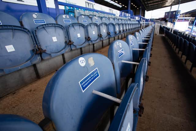 Around 1,000 seats have been declared out of use in North Stand lower due to safety issues. Picture: Habibur Rahman