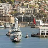HMS Dauntless leaves Cape Town in 2012