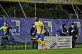 Kyal Williams celebrates making it 2-2. Picture by Tom Phillips