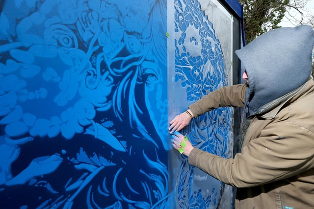 Intricate stencilled work. Picture: Chris Moorhouse (jpns 250223-26)