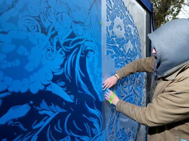 Intricate stencilled work. Picture: Chris Moorhouse (jpns 250223-26)