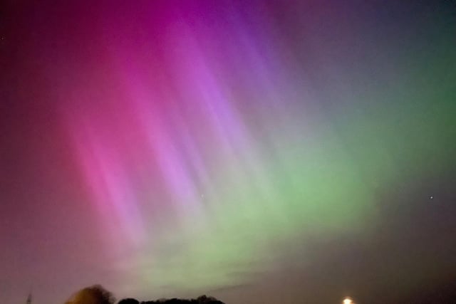 The Northern Lights as seen from Portsdown Hill.