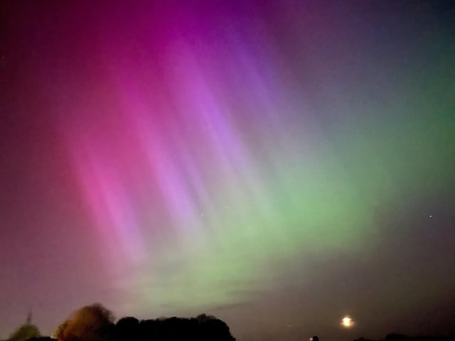 The Northern Lights as seen from Portsdown Hill.