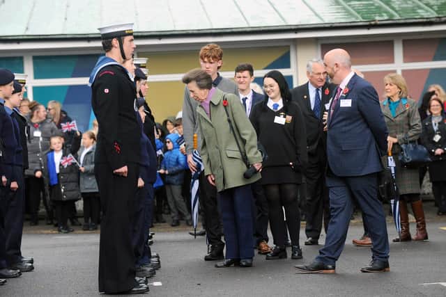 Her Royal Highness The Princess Royal officially opened Gosport Community Hub in Brune Park Community School, Military Road, Gosport, on Tuesday, November 1.
Picture: Sarah Standing (011122-1985)