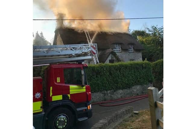 The scene in Isle of Wight. Picture: Hampshire and Isle of Wight Fire and Rescue