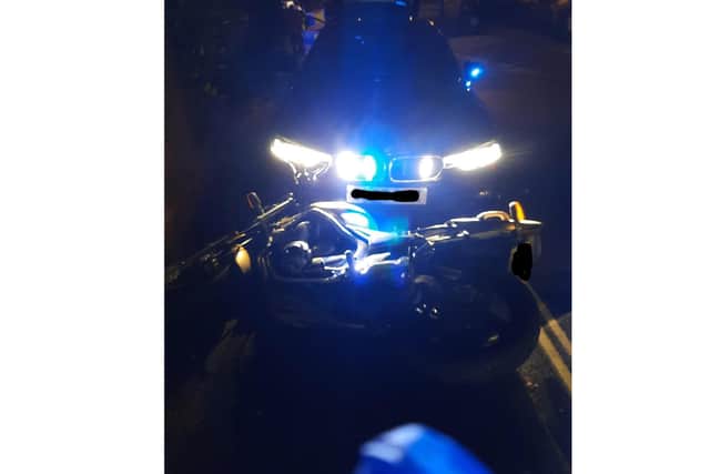 Police gave chase and arrested one of the motorbike riders in Hampshire.