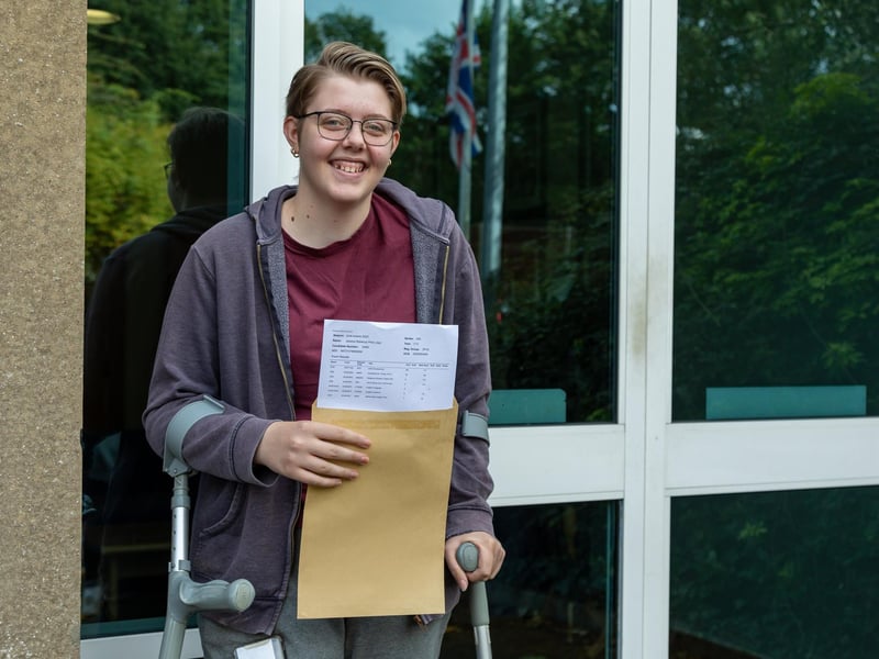 Crookhorn College student Jay Prior postponed vital sugery to study for exams - and gained 8 passes with grade 8s in History and RE. Picture: Mike Cooter (240823)