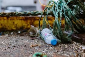 Bottle discarded on the beach