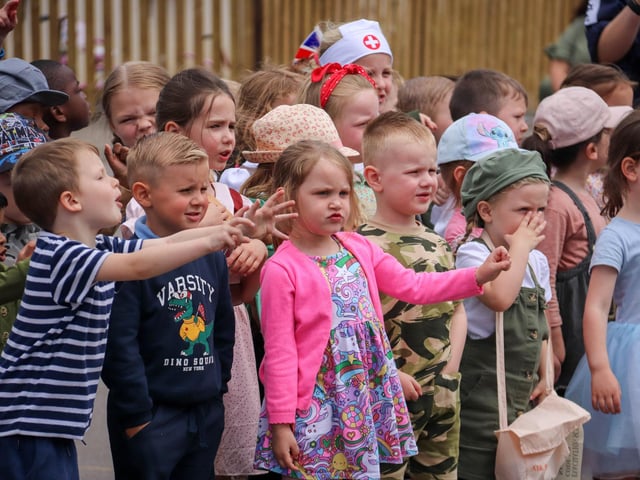 Highbury Primary School, Portsmouth celebrates D-Day on Friday 7th June 2024Picture: Habibur Rahman