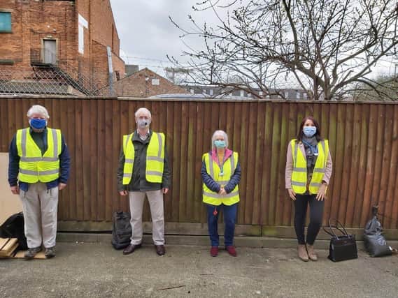 Volunteers at Portsdown Portsdown Group Practice's Kingston Crescent Surgery in North End at its Covid vaccination centre.
Left to right: David Griffiths, Charles Mcintosh, Julia Lynn and Vicki Luke