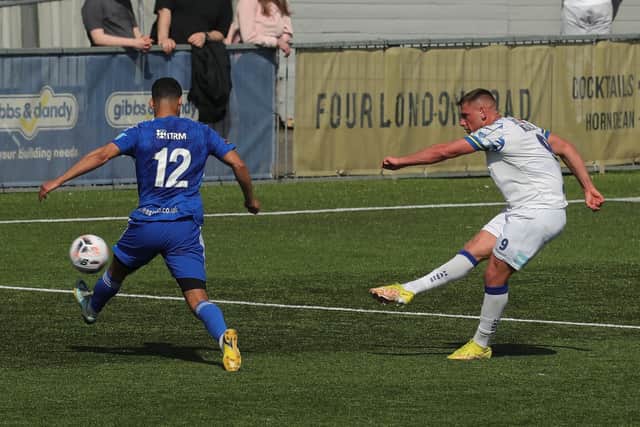 Callum Kealy fires in a shot. Picture by Dave Haines.